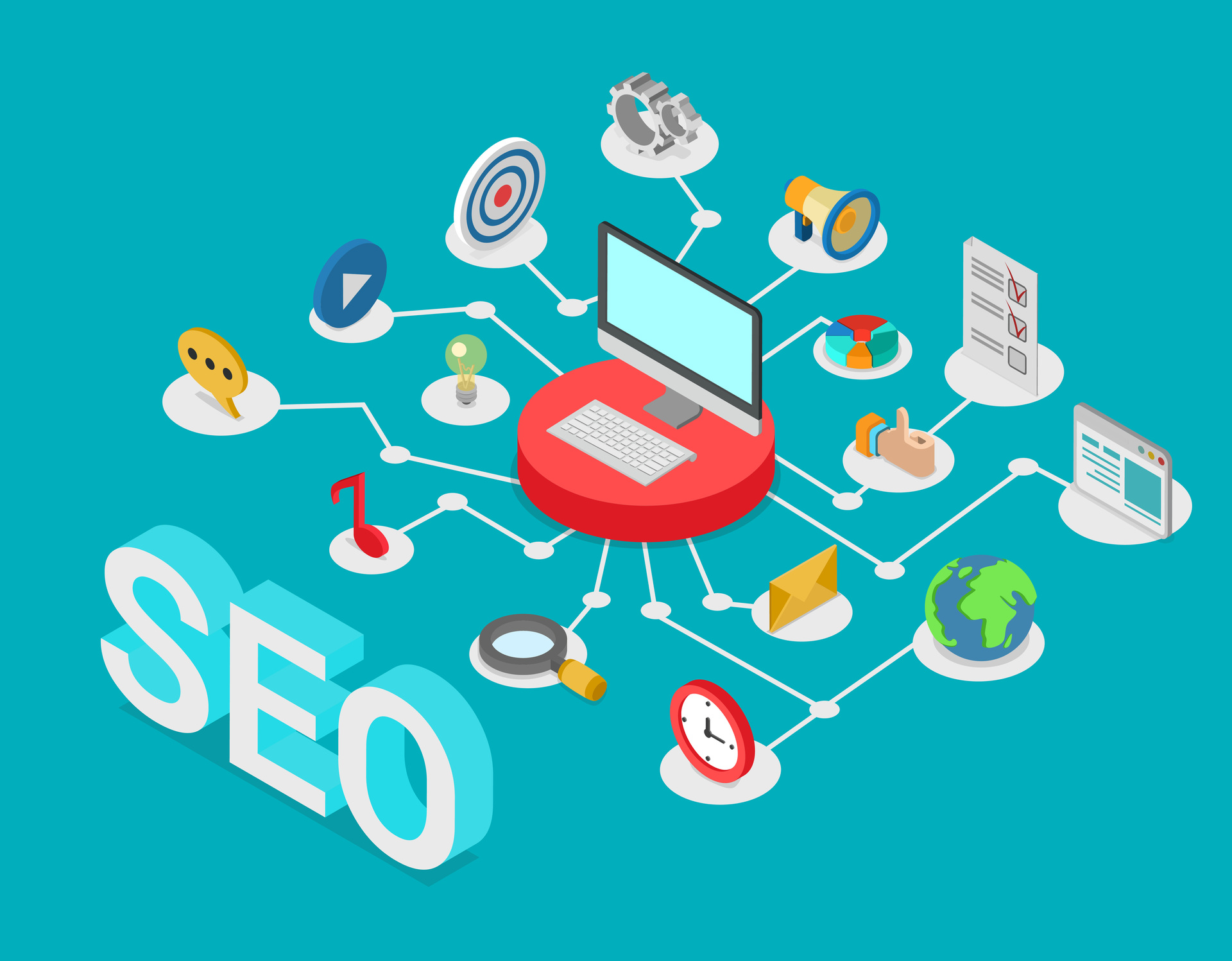 Иллюстрация: SEO Абстрактная=