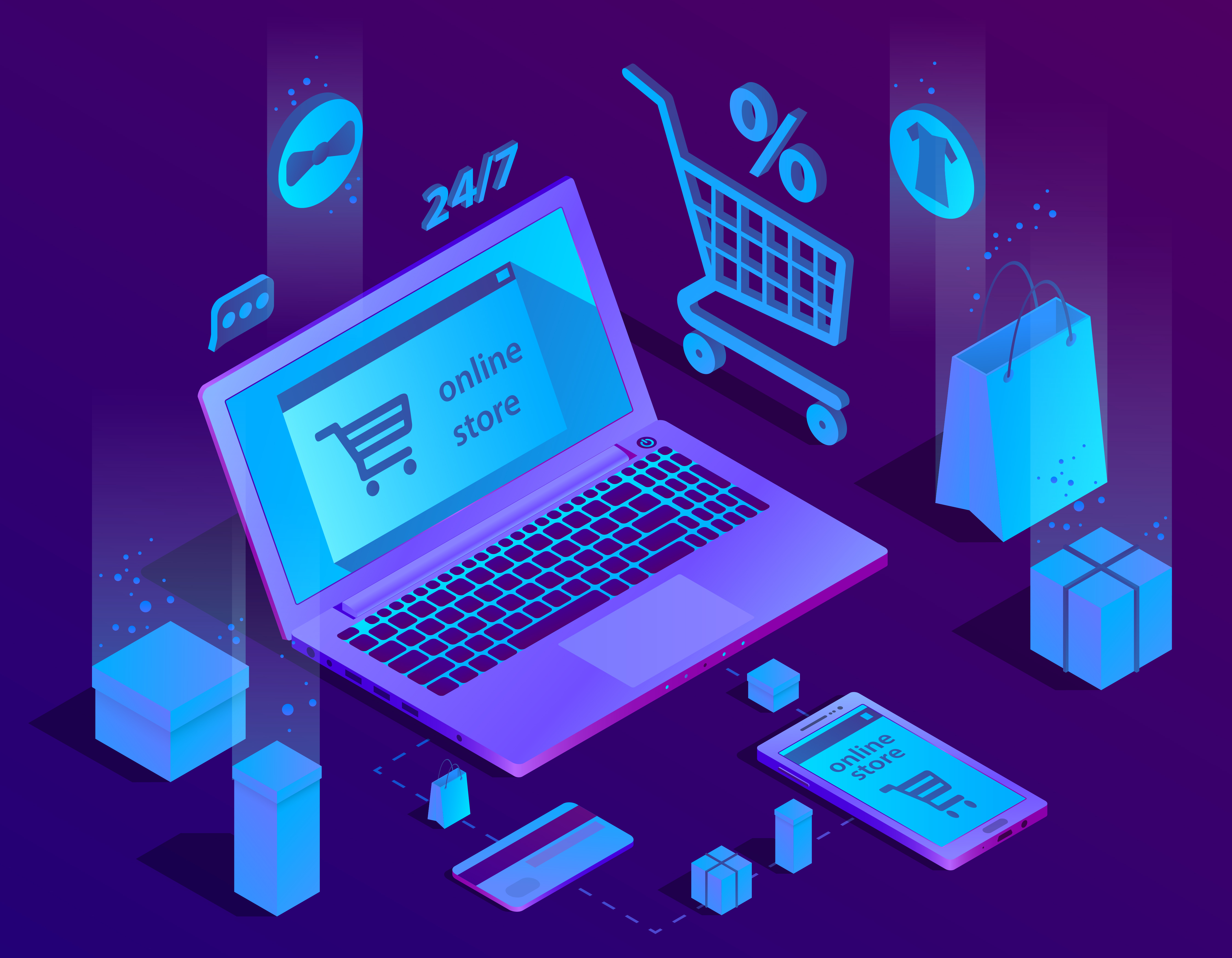 Иллюстрация на тему интернет-магазинов